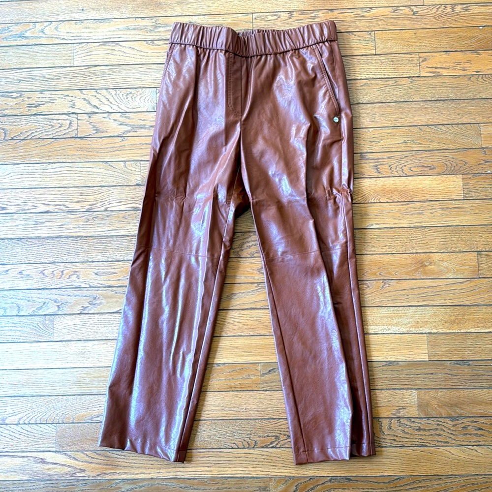 Marc Cain brown faux leather pants, N38